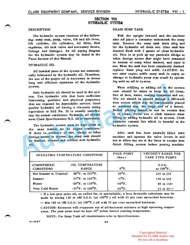 Clark Code 81 Maintenance Manual-5