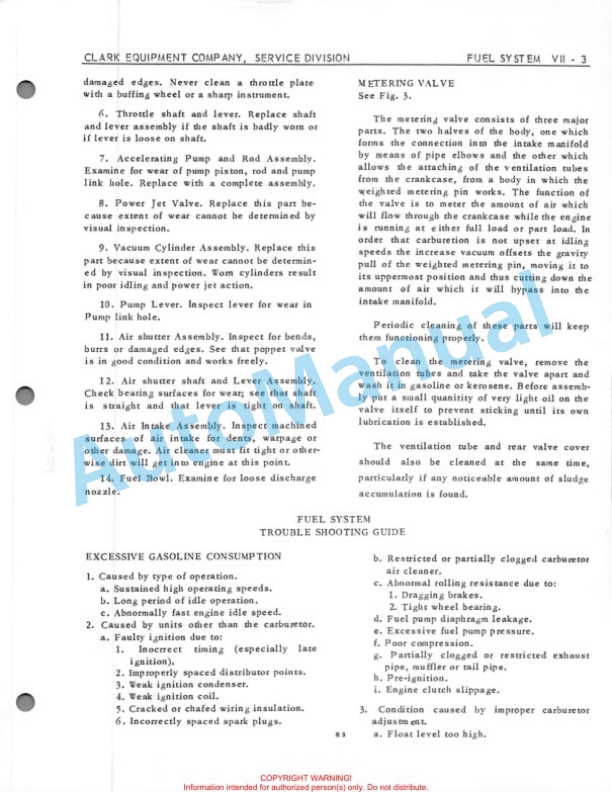 Clark Code 83 Maintenance Manual-4