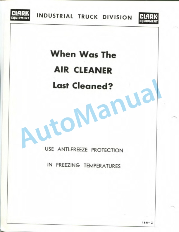 Clark Code 8A Maintenance Manual-4