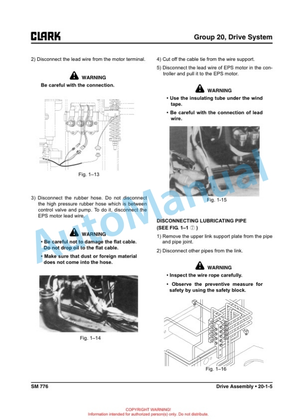 Alternative view of Clark CRX 10, 13, CRX 14, 15, 18, CRX 20, 25 Service Manual SM-776