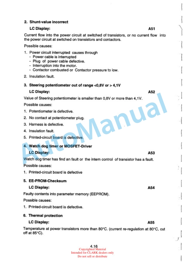 Clark CTM, CEM 10-20 wIT h HPB1 - Control Training Manual SM-5167-4