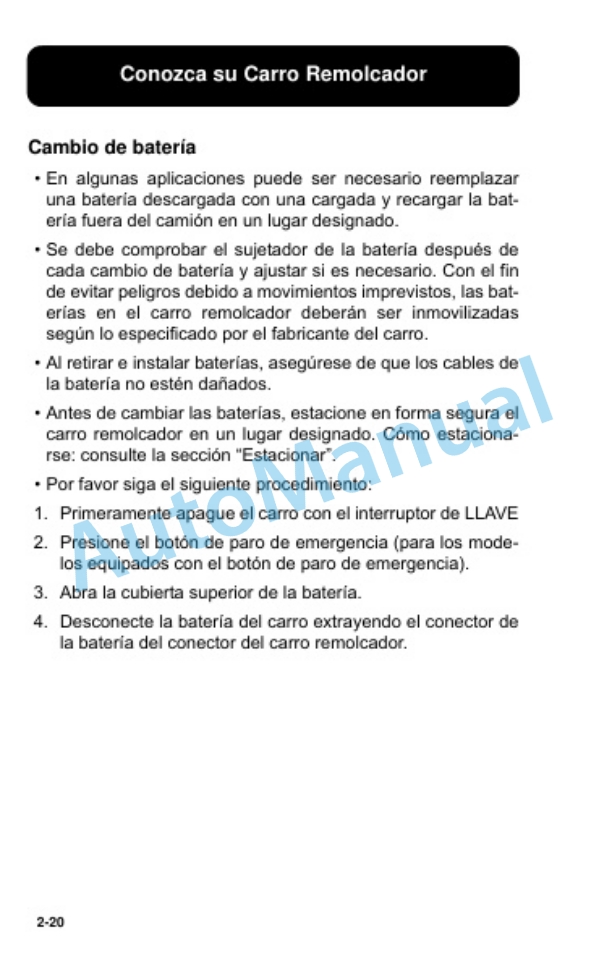 Clark CTX 40, CTX 70 Electric Towing Truck Operator Manual OM-855 SPA-2