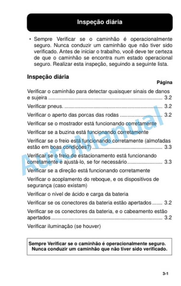 Clark CTX 40, CTX 70 Electric Towing Truck Operator Manual OM-856 POR-3