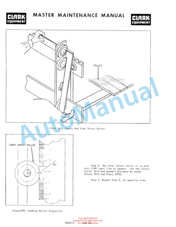 Clark CY 100, CY 120, CY 140, CHY 100, CHY 120, CHY 140 Operator Manual O-153 2nd-3