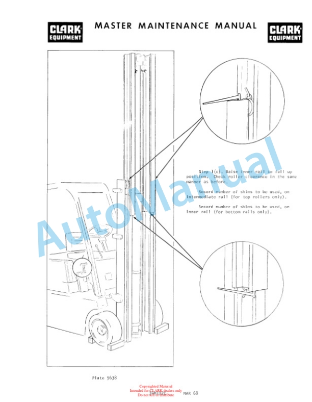 Clark CY 100, CY 120, CY 140, CHY 100, CHY 120, CHY 140 Operator Manual O-153 2nd-4