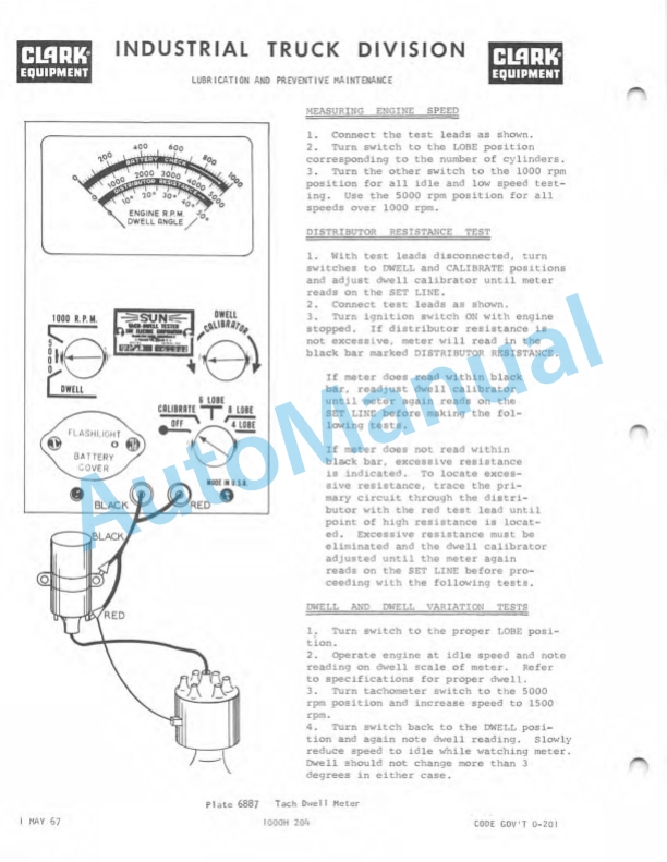 Clark CY 40 B Operator Maintenance Parts Manual O-234-4