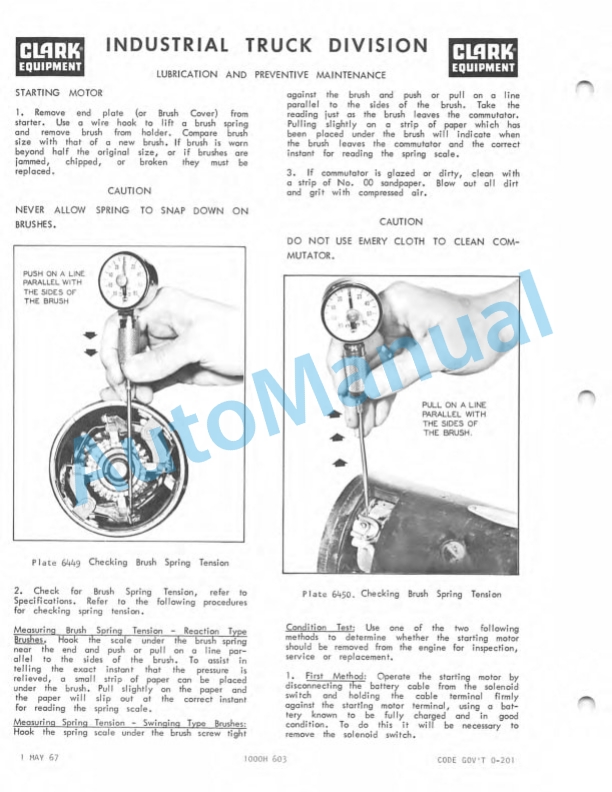 Clark CY 40 B Operator Maintenance Parts Manual O-234-5