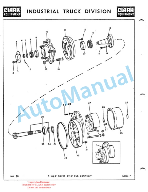 Clark CY 40 B Truck, Lift, Fork, Gasoline Powered Technical Manual GX28B6-2