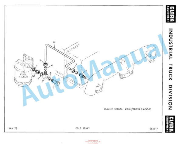 Clark Diesel Clarktor E Parts Book X142-2-2