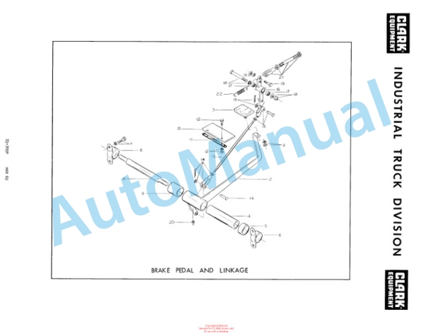 Clark Diesel Clarktor E Parts Book X142 2216-4