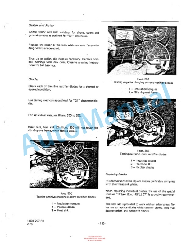 Clark DPR20, DPR25, DPR30 Diesel Rough Terrain Lift Truck Adjustment and Repair Manual OH-533-3
