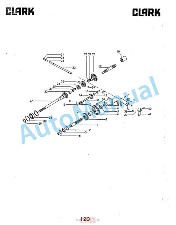 Clark DPR20, DPR25, DPR30 Diesel Rough Terrain Lift Truck Parts Book DPR-1 5645 1st-4