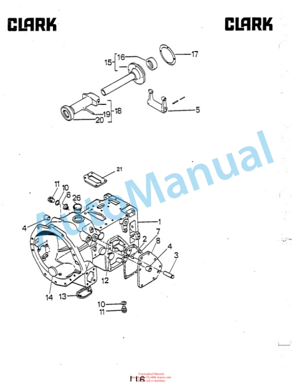 Clark DPR20, DPR25, DPR30 Diesel Rough Terrain Lift Truck Parts Book DPR-1 5645 2nd-3
