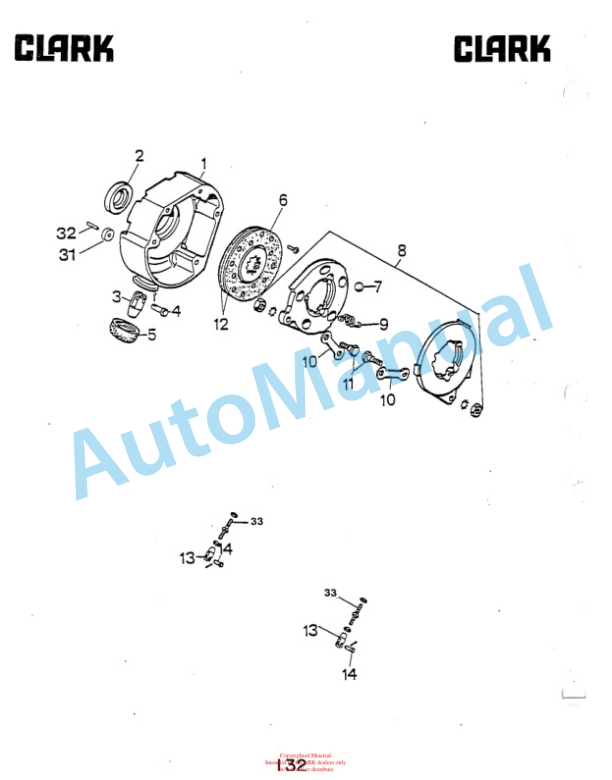 Clark DPR20, DPR25, DPR30 Diesel Rough Terrain Lift Truck Parts Book DPR-1 5645 2nd-4