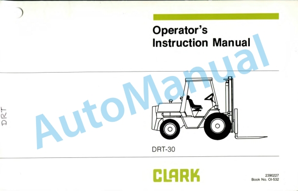 Clark DRT-30 Operator Instruction Manual OI-532