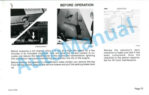 Clark DRT-30 Operator Instruction Manual OI-532-3