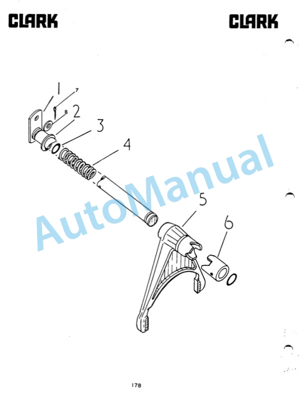 Clark DRT30 Diesel Rough Terrain Lift Truck Parts Book DRT30-1 5640 1st-5