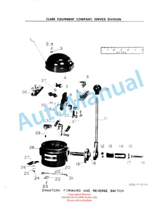 Clark Dynatork Gas Carloader D Maintenance Manual and Parts Book 74-3