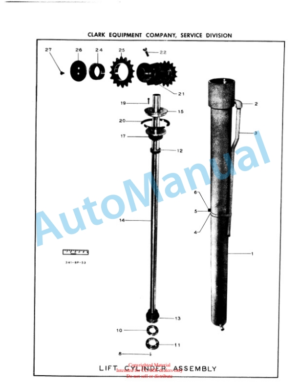 Clark Dynatork Gas Carloader D Maintenance Manual and Parts Book 74-5