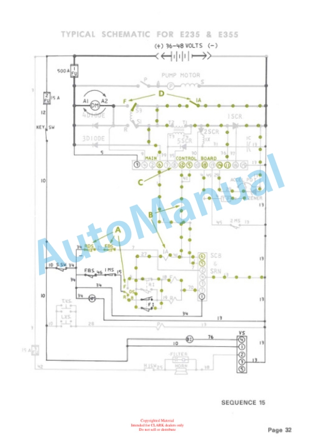 Clark E235, E335 Series Truck Equipped WIT h E.R. Solid State Control Sequence Of Operation-5