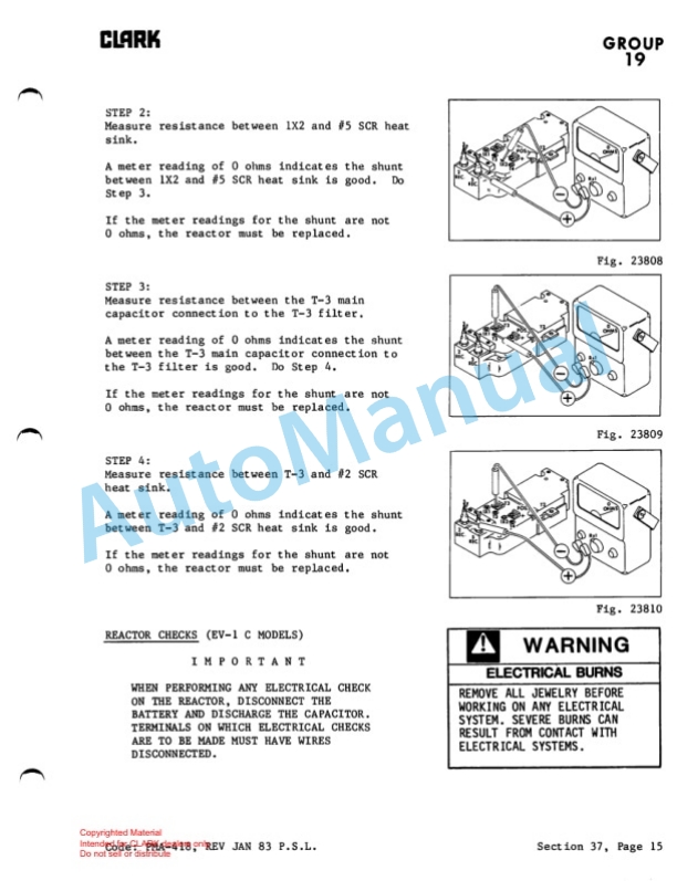 Clark E235 w-EV-100 Planned Maintenance and Adjustment Procedures Manual PMA-436S-2