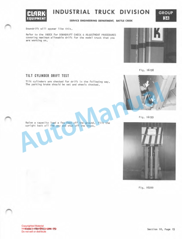 Clark E235 w-EV-100 Planned Maintenance and Adjustment Procedures Manual PMA-436S-5