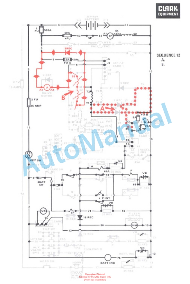 Clark E355, EC30E, EC40E, EC50E Series Truck Equipped WIT h G.E. C-185 Mode 200 Solid State Control Sequence Of Operation-3