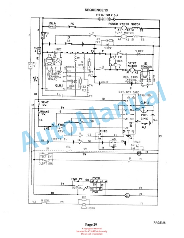 Clark E355 Series Truck Equipped With G.E. Model EV1 Solid State Control Sequence Of Operation-3