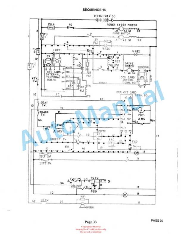 Clark E355 Series Truck Equipped With G.E. Model EV1 Solid State Control Sequence Of Operation-4
