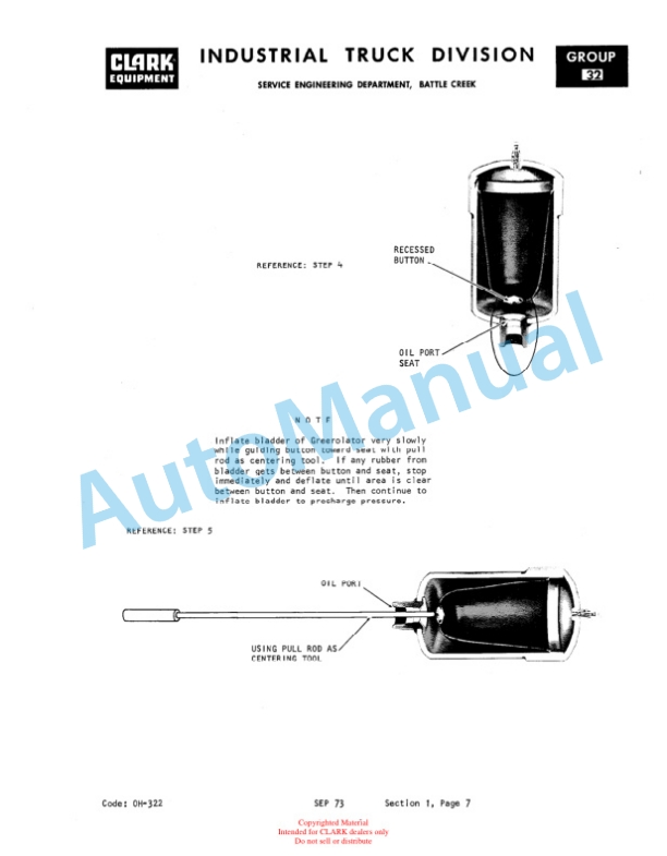 Clark EC 235 and EV 1 Overhaul Manual OH-386-4