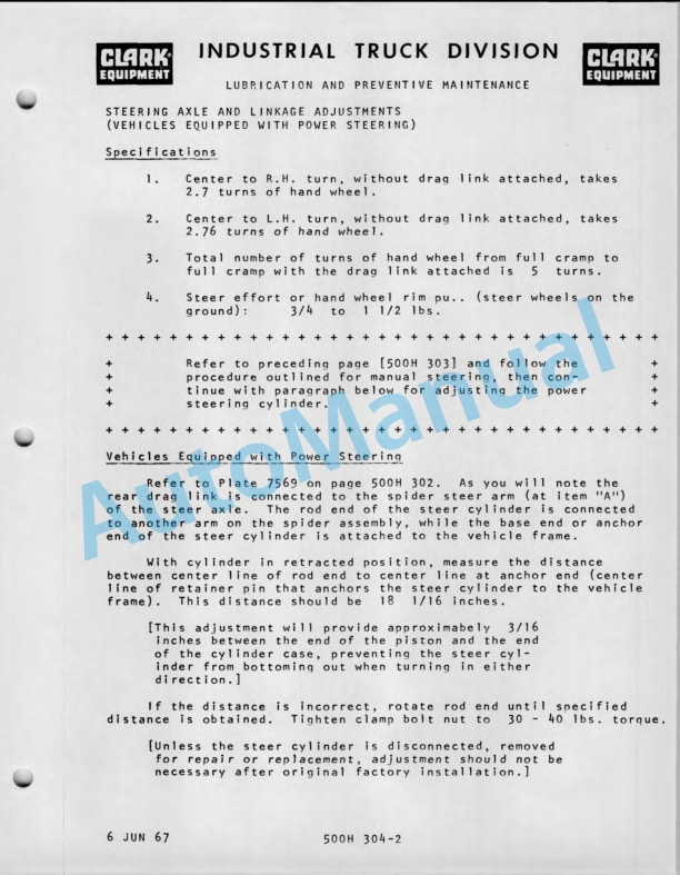 Clark EC 50, EC 60, EC 70, SV 50, SV 60, SV 70 Operator Manual O-219-2