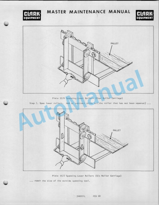 Clark EC 50, EC 60, EC 70, SV 50, SV 60, SV 70 Operator Manual O-219-3