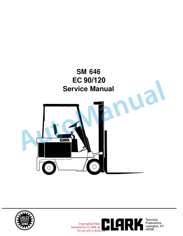 Clark EC 90, 120 Service Manual SM-646