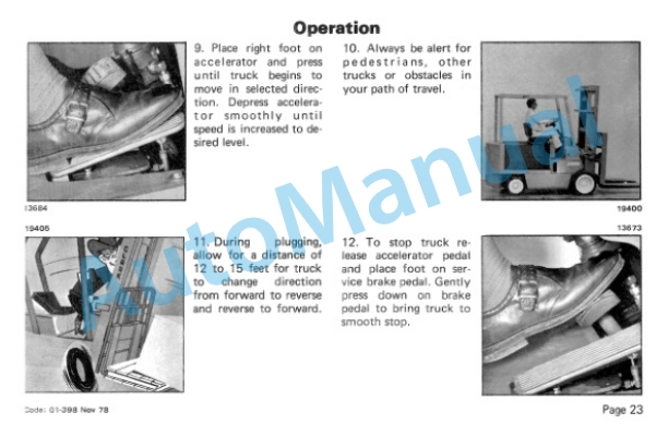 Clark EC-90, EC-100, EC-120 36-48 Volt Operator Instruction Manual OI-398-5