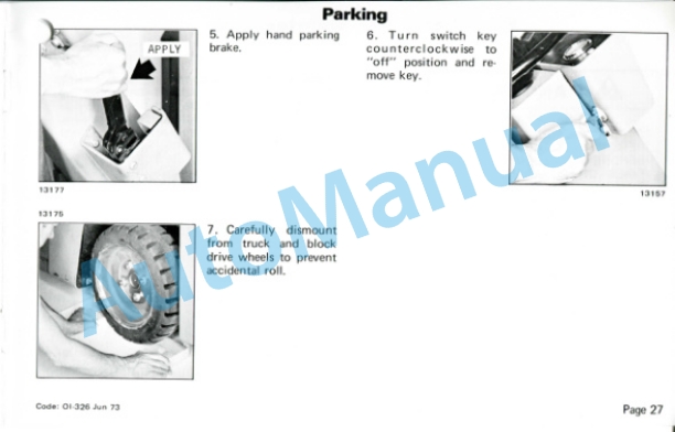 Clark EC300 20-30, TW 20-40 Operator Instruction Manual OI-326-5