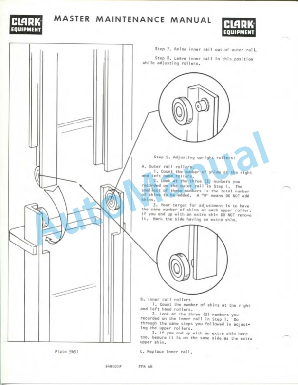 Clark EC50, EC60, EC70 Operator Manual O-9K-1-3