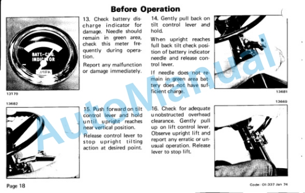 Clark EC500 20-55 Operator Instruction Manual OI-337-3