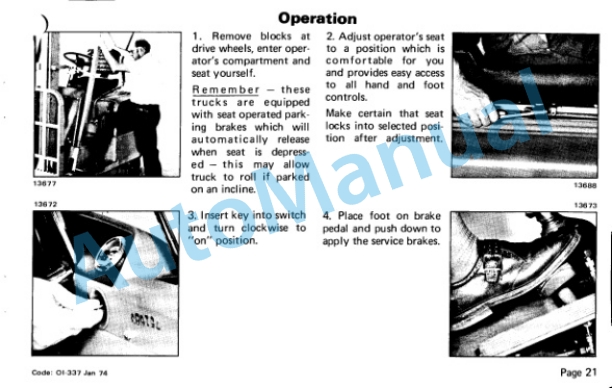 Clark EC500 20-55 Operator Instruction Manual OI-337-4