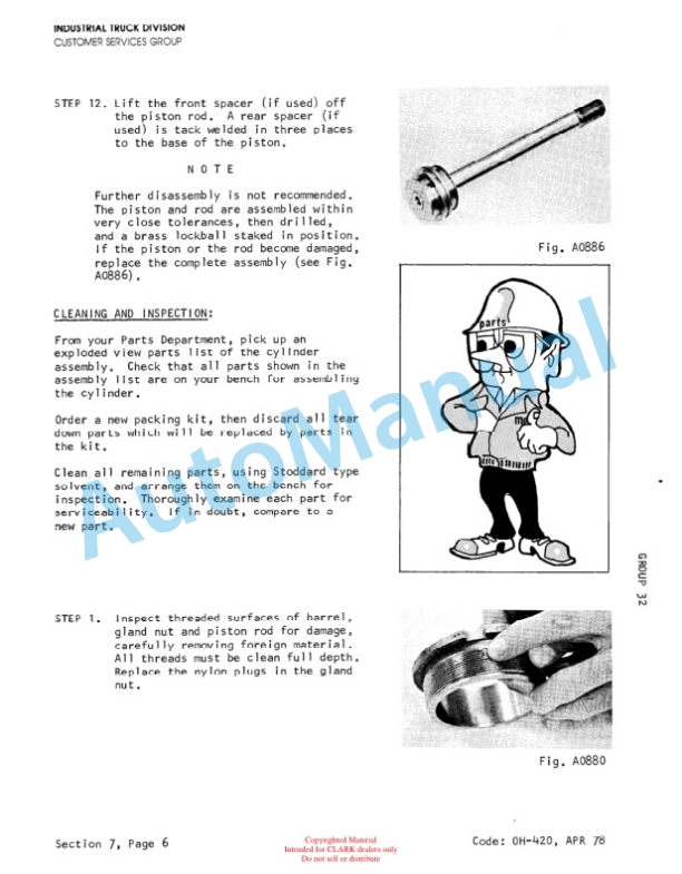 Clark EC500 355 36-48 Volt Overhaul Manual OH-420-5