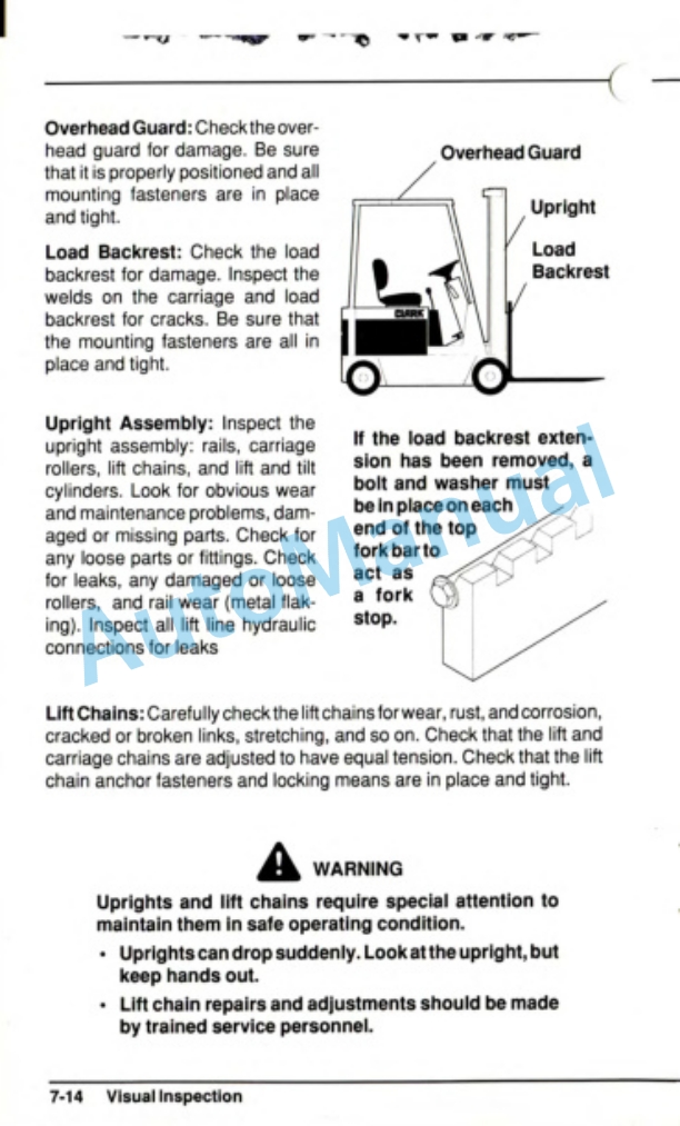 Clark EC500 S30, EC500 S35 Operator Manual OM-595-5