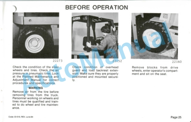 Clark ECA, EPA 17-30 Operator Instruction Manual OI-510-3