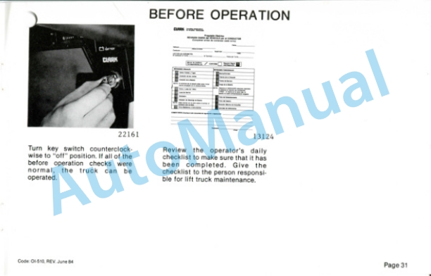 Clark ECA, EPA 17-30 Operator Instruction Manual OI-510-5