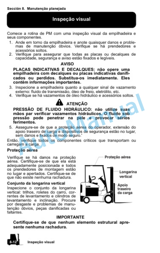 Clark ECG20-32, EPG20-32, TMG12-25, TMX12-25, ECX20-32, EPX20-32 Operator Manual OM-675 POR-4