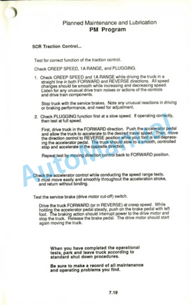 Clark ECS 17-30 Operator Manual OM-548-5