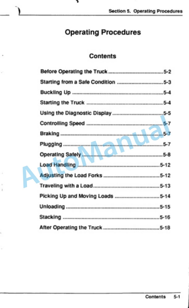Clark ECS 17-30 Operator Manual OM-581-2