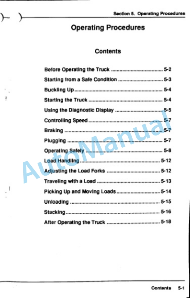 Clark ECS 17-30 Operator Manual OM-608-2