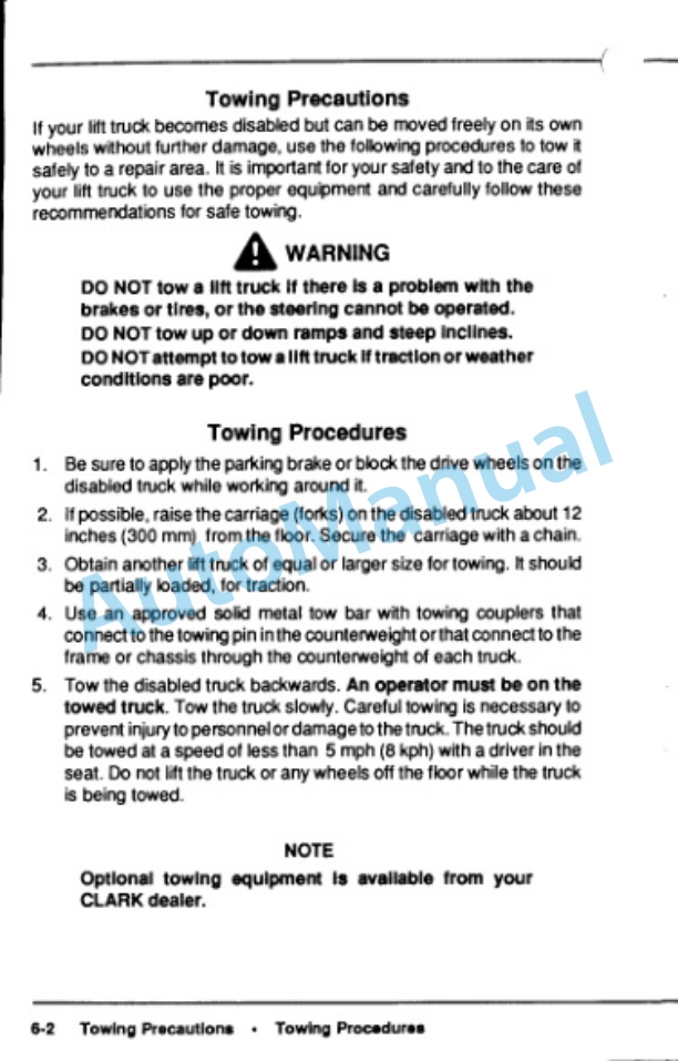 Clark ECS 17-30 Operator Manual OM-608-3