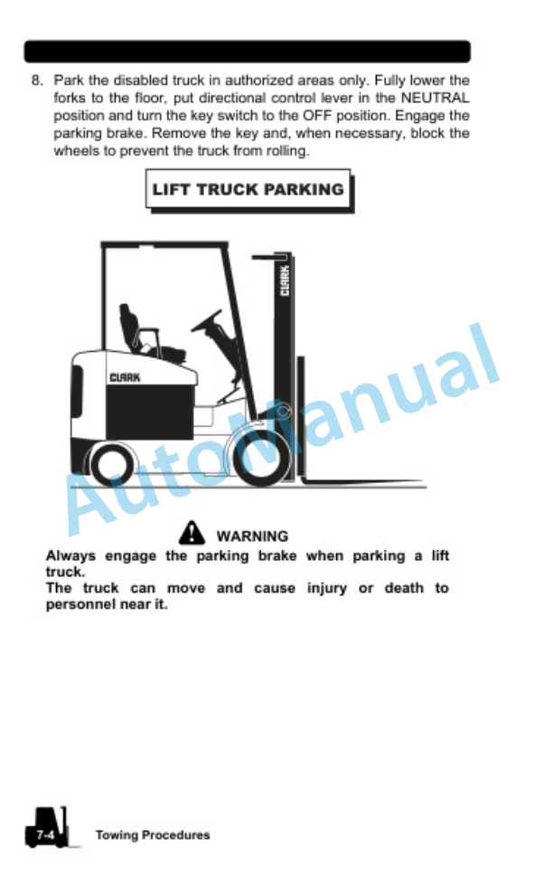 Clark ECX 20-32, TMX 12-25, GEX 16-32, GTX 16-20s Operator Manual OM-1039-3