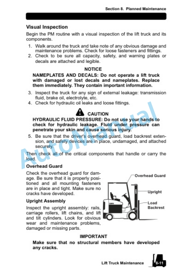 Clark ECX 20-32, TMX 12-25, GEX 16-32, GTX 16-20s Operator Manual OM-1039-4