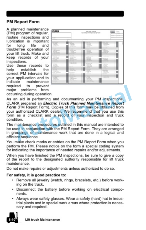 Clark ECX 20-32, TMX 12-25, GEX 16-32, GTX 16-20s Operator Manual OM-1040-4